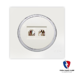 کلید یک پل ویرا مدل آلفا اسپرت مات سفید(زه استیل)