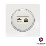 کلید یک پل ویرا مدل آلفا اسپرت مات سفید(زه استیل)