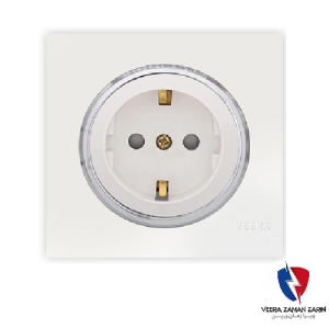 کلید یک پل ویرا مدل آلفا اسپرت مات سفید(زه استیل)