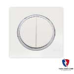 کلید یک پل ویرا مدل آلفا اسپرت مات سفید(زه استیل)