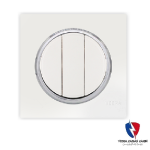 کلید یک پل ویرا مدل آلفا اسپرت مات سفید(زه استیل)