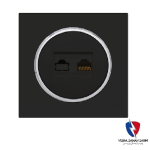 کلید یک پل ویرا مدل آلفا اسپرت مات مشکی(زه استیل)