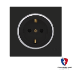 کلید یک پل ویرا مدل آلفا اسپرت مات مشکی(زه استیل)