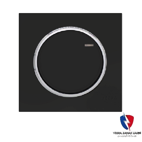 کلید یک پل ویرا مدل آلفا اسپرت مات مشکی(زه استیل)