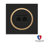 کلید یک پل ویرا مدل آلفا اسپرت مات مشکی(زه طلایی)