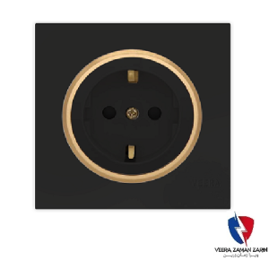 کلید یک پل ویرا مدل آلفا اسپرت مات مشکی(زه طلایی)