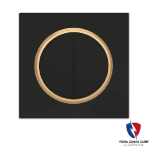 کلید یک پل ویرا مدل آلفا اسپرت مات مشکی(زه طلایی)