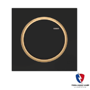 کلید یک پل ویرا مدل آلفا اسپرت مات مشکی(زه طلایی)