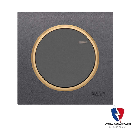 کلید یک پل ویرا مدل آلفا اسپرت مات نوک مدادی(زه طلایی)