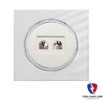 کلید یک پل ویرا مدل آلفا اسپرت گلس سفید(زه استیل)