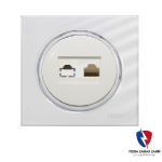 کلید یک پل ویرا مدل آلفا اسپرت گلس سفید(زه استیل)