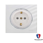 کلید یک پل ویرا مدل آلفا اسپرت گلس سفید(زه استیل)