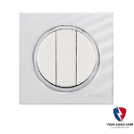 کلید یک پل ویرا مدل آلفا اسپرت گلس سفید(زه استیل)