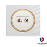 کلید یک پل ویرا مدل آلفا اسپرت گلس سفید(زه طلایی)