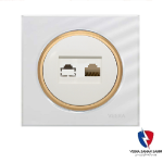 کلید یک پل ویرا مدل آلفا اسپرت گلس سفید(زه طلایی)