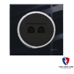 کلید یک پل ویرا مدل آلفا اسپرت گلس مشکی(زه استیل)