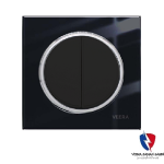 کلید یک پل ویرا مدل آلفا اسپرت گلس مشکی(زه استیل)