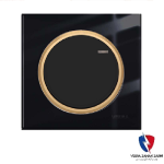 کلید یک پل ویرا مدل آلفا اسپرت گلس مشکی(زه طلایی)