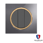 کلید یک پل ویرا مدل آلفا اسپرت گلس نوک مدادی(زه طلایی)