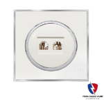 کلید یک پل ویرا مدل آلفا کلاسیک مات سفید(زه استیل)2