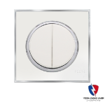 کلید یک پل ویرا مدل آلفا کلاسیک مات سفید(زه استیل)2