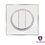 کلید یک پل ویرا مدل آلفا کلاسیک مات سفید(زه استیل)2