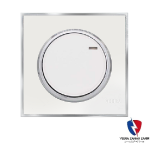 کلید یک پل ویرا مدل آلفا کلاسیک مات سفید(زه استیل)2