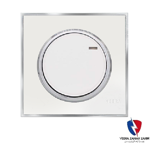 کلید یک پل ویرا مدل آلفا کلاسیک مات سفید(زه استیل)2