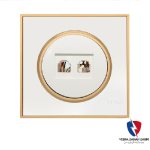 کلید یک پل ویرا مدل آلفا کلاسیک مات سفید(زه طلایی)