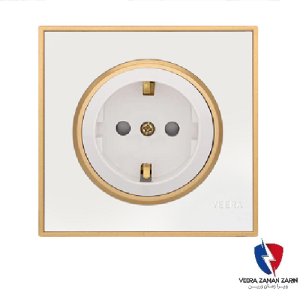 کلید یک پل ویرا مدل آلفا کلاسیک مات سفید(زه طلایی)