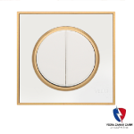 کلید یک پل ویرا مدل آلفا کلاسیک مات سفید(زه طلایی)