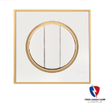 کلید یک پل ویرا مدل آلفا کلاسیک مات سفید(زه طلایی)