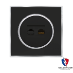 کلید یک پل ویرا مدل آلفا کلاسیک مات مشکی(زه استیل)