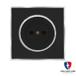 کلید یک پل ویرا مدل آلفا کلاسیک مات مشکی(زه استیل)