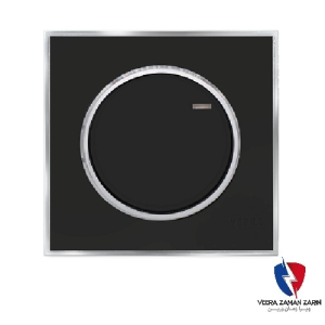 کلید یک پل ویرا مدل آلفا کلاسیک مات مشکی(زه استیل)