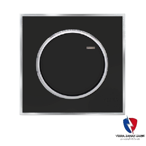 کلید یک پل ویرا مدل آلفا کلاسیک مات مشکی(زه استیل)