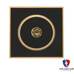 کلید یک پل ویرا مدل آلفا کلاسیک مات مشکی(زه طلایی)