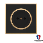 کلید یک پل ویرا مدل آلفا کلاسیک مات مشکی(زه طلایی)