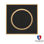 کلید یک پل ویرا مدل آلفا کلاسیک مات مشکی(زه طلایی)