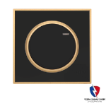 کلید یک پل ویرا مدل آلفا کلاسیک مات مشکی(زه طلایی)