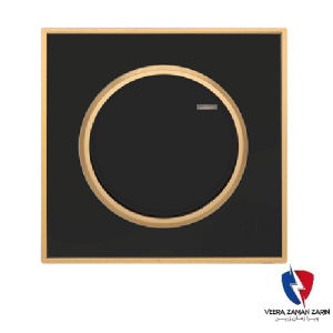 کلید یک پل ویرا مدل آلفا کلاسیک مات مشکی(زه طلایی)