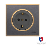 کلید یک پل ویرا مدل آلفا کلاسیک مات نوک مدادی(زه طلایی)