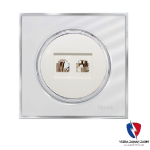 کلید یک پل ویرا مدل شهاب کلاسیک استیل سفید