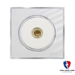 کلید یک پل ویرا مدل آلفا کلاسیک گلس سفید(زه استیل)