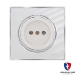 کلید یک پل ویرا مدل آلفا کلاسیک گلس سفید(زه استیل)