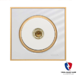 کلید یک پل ویرا مدل آلفا کلاسیک گلس سفید(زه طلایی)