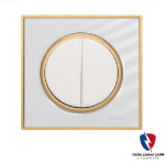 کلید یک پل ویرا مدل آلفا کلاسیک گلس سفید(زه طلایی)