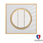 کلید یک پل ویرا مدل آلفا کلاسیک گلس سفید(زه طلایی)