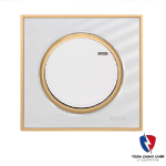 کلید یک پل ویرا مدل آلفا کلاسیک گلس سفید(زه طلایی)