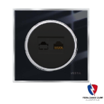 کلید یک پل ویرا مدل شهاب کلاسیک استیل مشکی